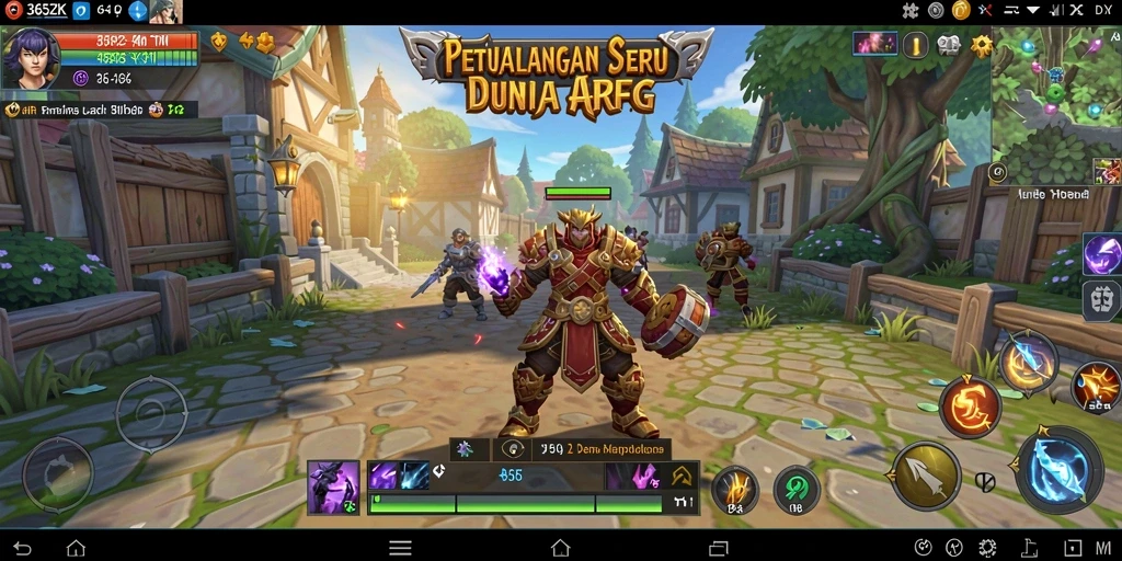 Gameplay 365ZK yang seru dengan aksi pertempuran ARPG.