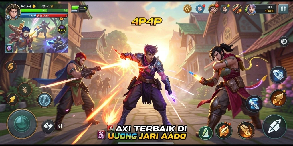 Tampilan gameplay seru dan penuh aksi dari 4P4P.