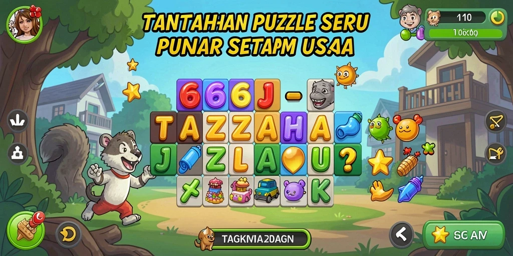 Tampilan gameplay dari 666J saat menyelesaikan teka-teki Puzzle.