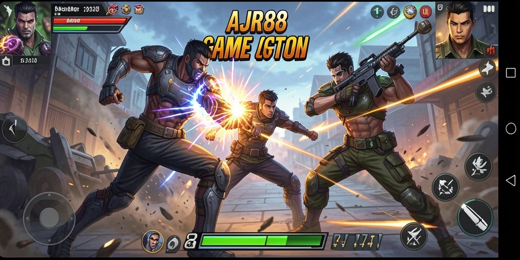 Tampilan aksi mendebarkan dalam gameplay AJR88.