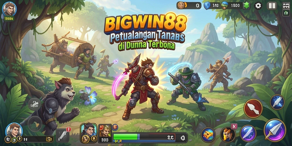 Screenshot menampilkan gameplay penuh aksi di dunia terbuka BIGWIN88.