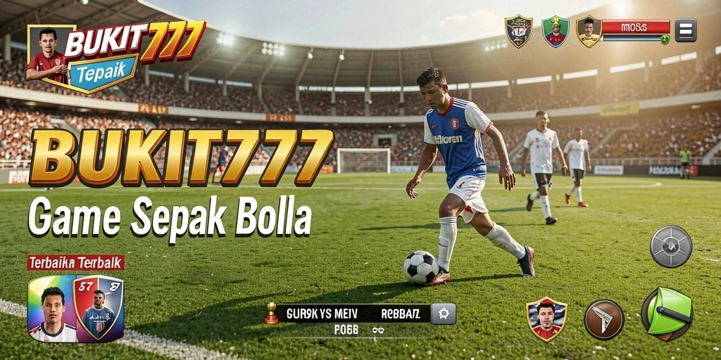 Tampilan seru dari gameplay sepak bola di BUKIT777.