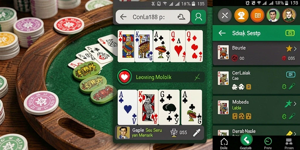 Tampilan gameplay seru CORLA188 dengan karakter Gaple yang interaktif.