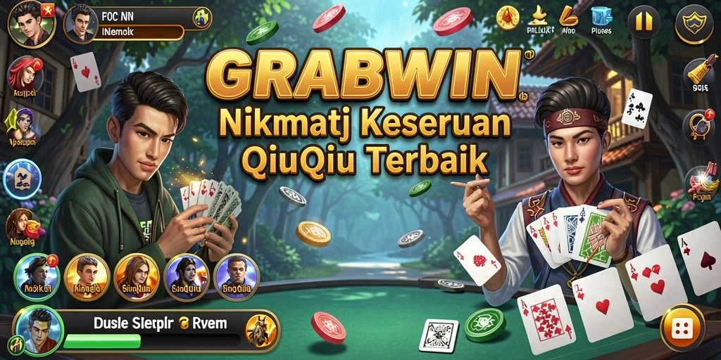Tampilan seru gameplay QiuQiu di GRABWIN.