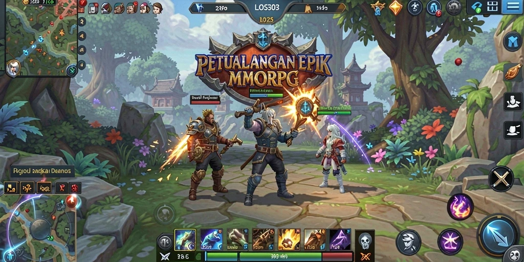 Tampilan gameplay mendebarkan dari LOS303 dalam dunia MMORPG.