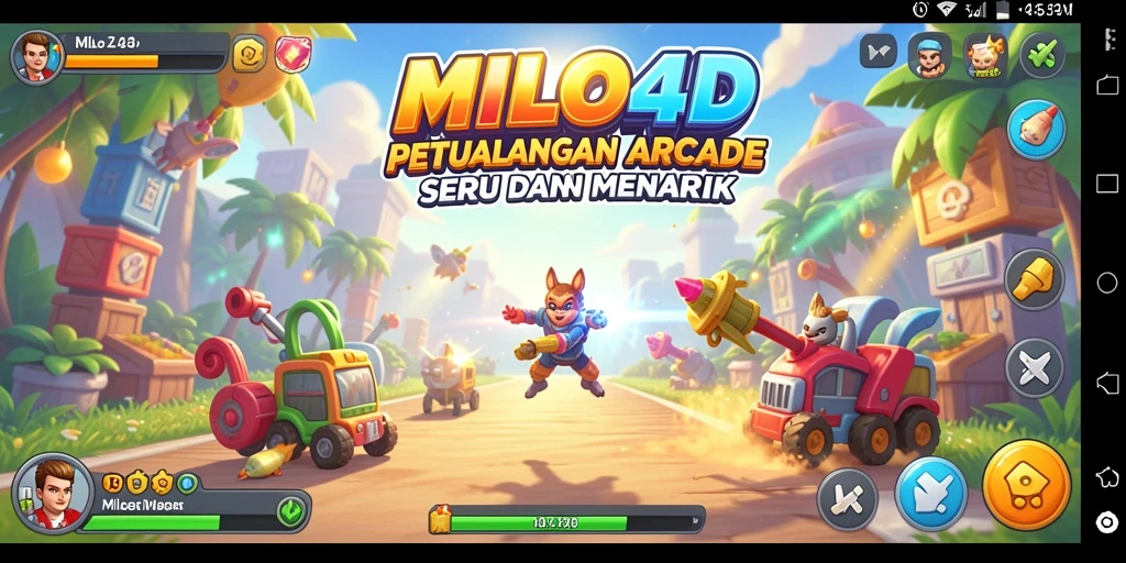 Screenshot gameplay MILO4D yang menampilkan petualangan Arcade menarik.