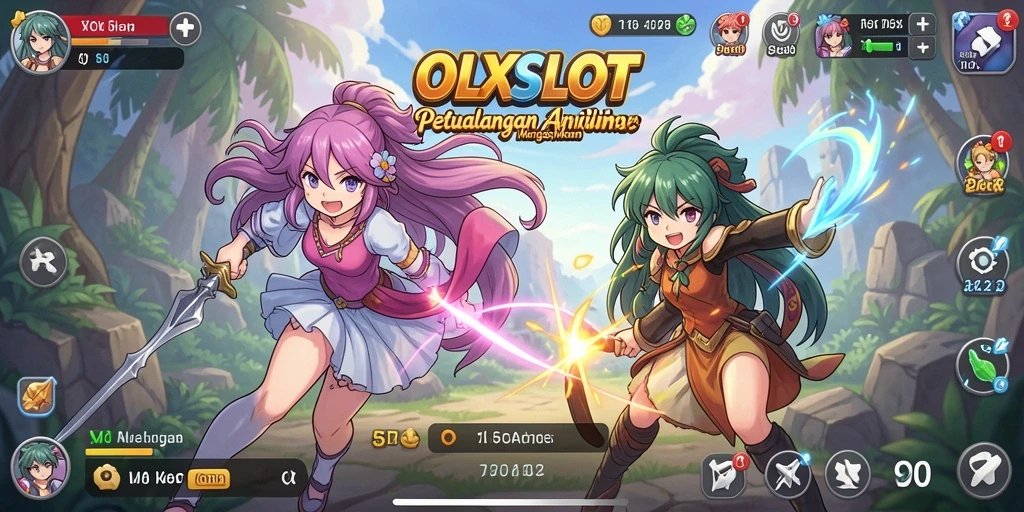 Tampilan menarik dari gameplay seru OLXSLOT dengan karakter anime.