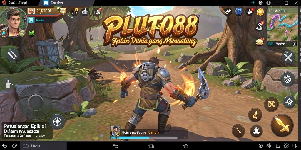 Screenshot gameplay PLUTO88 menunjukkan petualangan yang mendebarkan dan menantang.