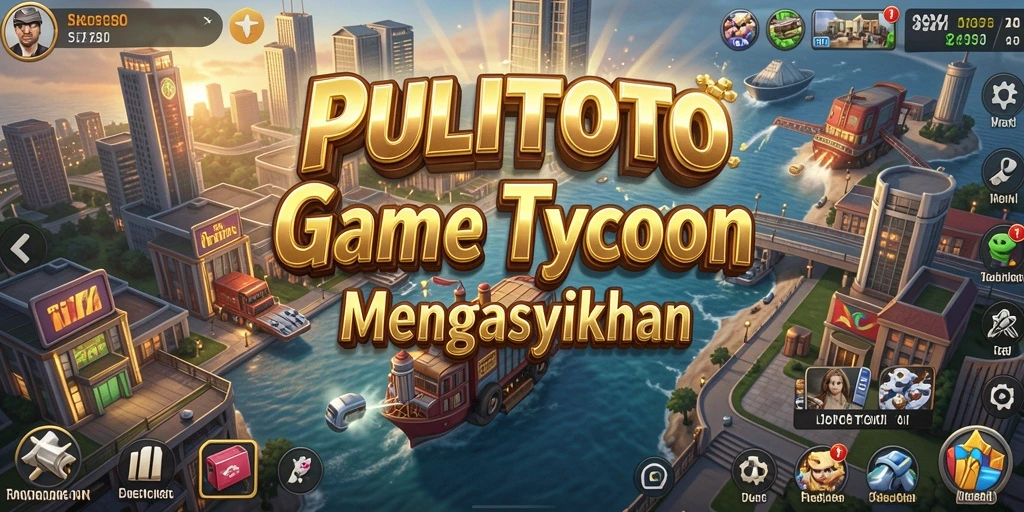 Screenshot PULITOTO menunjukkan gameplay mendebarkan dalam mengelola bisnis Tycoon.