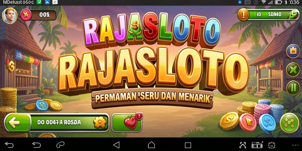 Tampilan gameplay menarik dari RAJASLOTO yang mengasyikkan.
