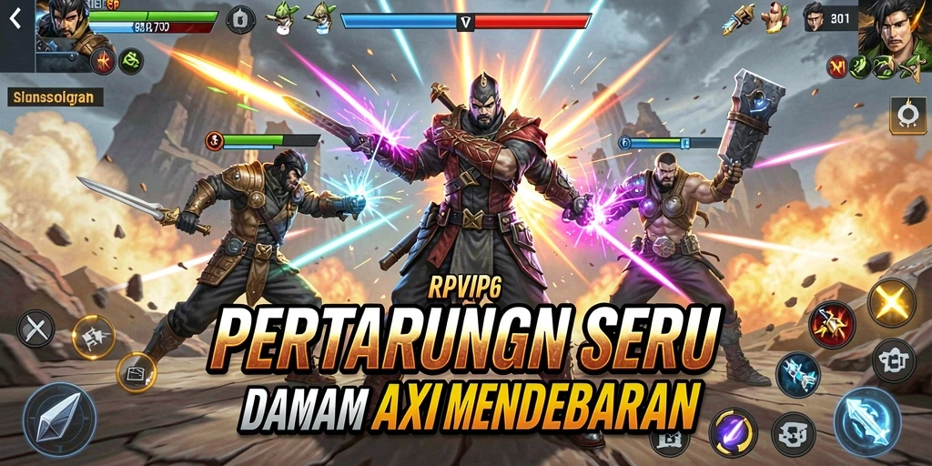 Tampilan gameplay RPVIP6 yang penuh aksi dan pertarungan seru.