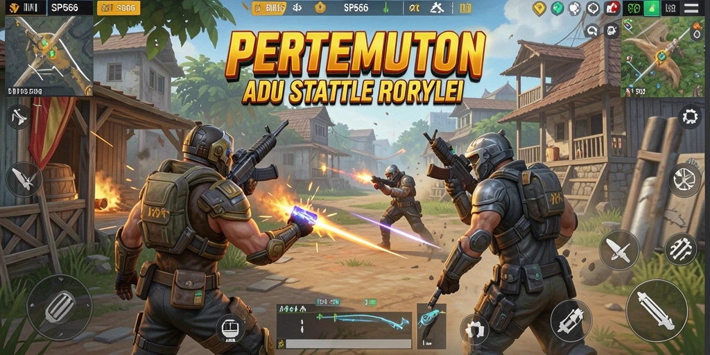 Tangkapan layar gameplay menarik dari SP666 dalam pertarungan Battle Royale.