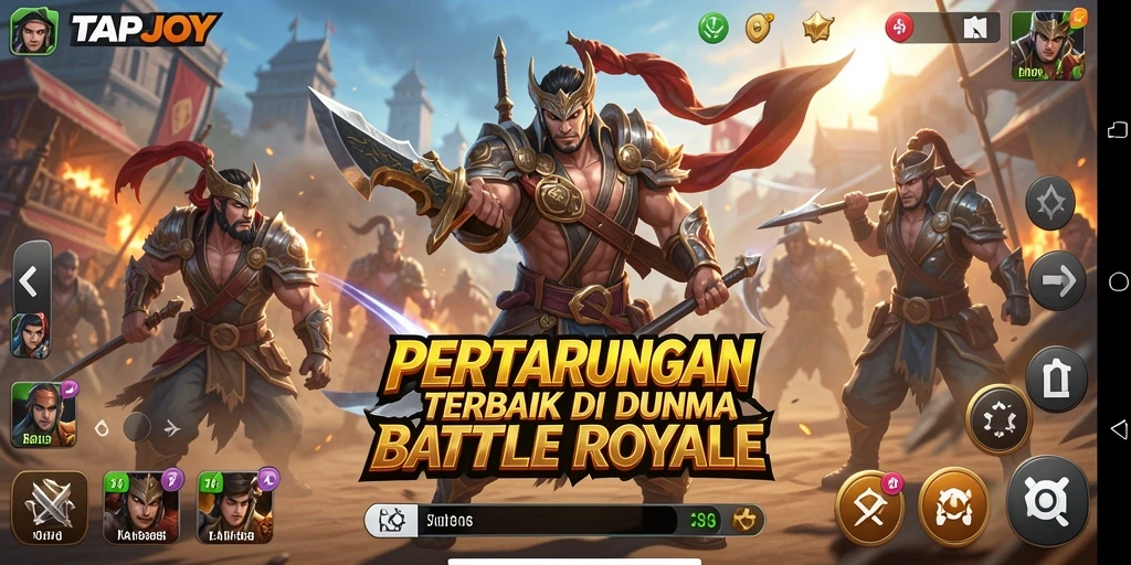 TAPJOY menampilkan aksi pertempuran seru dalam permainan Battle Royale.