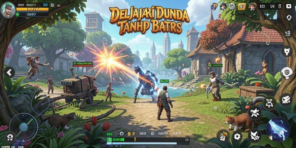 Tampilan gameplay UH77 dalam dunia Open World yang luas dan menarik.