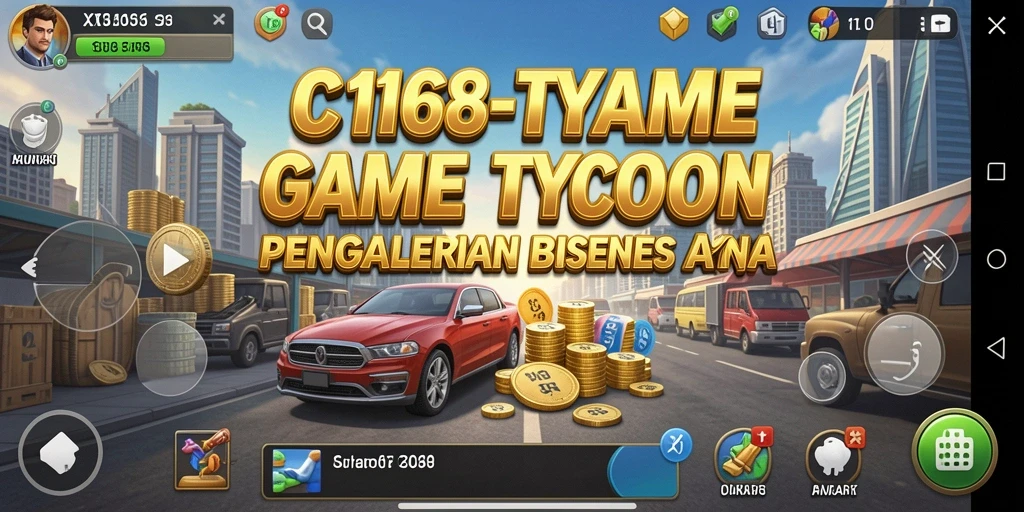 Tampilan gameplay X168 yang seru dan mendebarkan dalam dunia bisnis Tycoon.